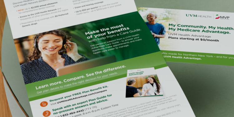 Inside spread of a UVM Health self-mailer