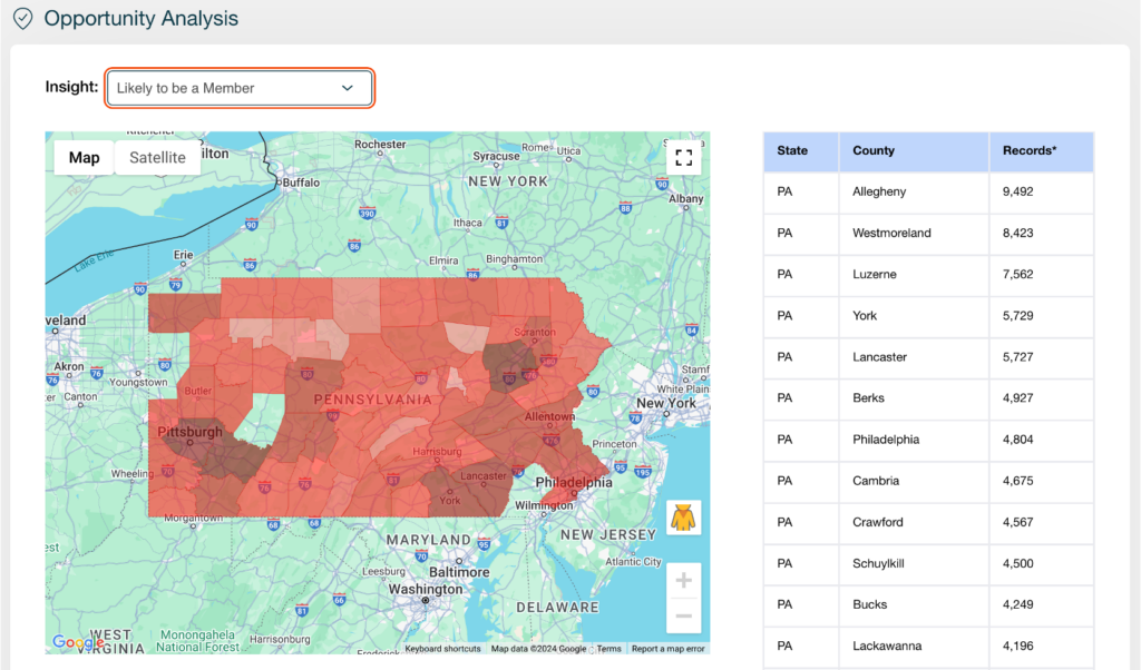 Medicare Opportunity Analysis Screengrab